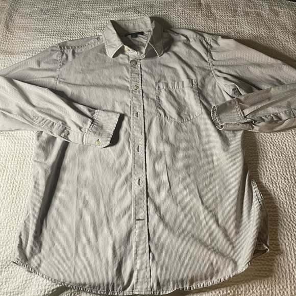 **3 for $21**!!! Banana Rep Men’s long sleeve btn-up, Slim Fit sz L, 16-16.5 nck - Picture 9 of 11